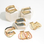 Wholesale wood Beaded Smart Watch Band Gold Accents Fits mm Watch Band L