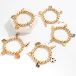 Wholesale beaded Sports Bracelet Basetball Charms Diameter