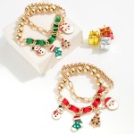 Wholesale christmas Charms Santa Stretch Bracelet Diameter