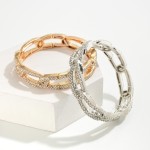 Wholesale rhinestone Studded Chain Link Stretch Bracelet Diameter