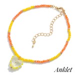 Wholesale faceted Beaded Anklet Heart Charm Diameter Extender L