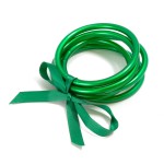 Wholesale set Five Glitter Jelly Vinyl Bangle Bracelets Bow Accent Diameter