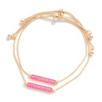 Wholesale enamel TeamBride Bolo Slide Bracelet Set Diameter