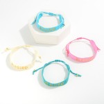 Wholesale seed Bead BLESSED Friendship Bracelet Adjustable One Fits Most