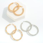 Wholesale beaded Drop Hoop Dimpled Beads L