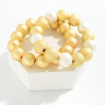 Wholesale textured Metallic Beaded Stretch Bracelet Diameter