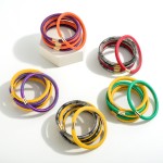 Wholesale set Six Gameday Leather Bangle Bracelets D