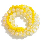 Wholesale set Five Faceted Beaded Stretch Bracelet Set Diameter