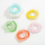 Wholesale set Five Faceted Beaded Stretch Bracelet Set Diameter