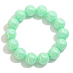 Wholesale chunky Pearlescent Beaded Stretch Bracelet L