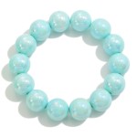 Wholesale chunky Pearlescent Beaded Stretch Bracelet L