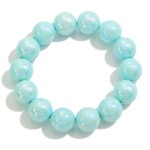 Wholesale chunky Pearlescent Beaded Stretch Bracelet L