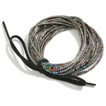 Wholesale set Twelve Dainty Rhinestone Crystal Studded Stretch Bracelets Leather