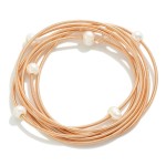 Wholesale set Six Guitar String Stretch Bracelets Pearl Details D