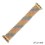 Stretch Metal Beaded Smartwatch Band: Smart Watch Only

- Fits 38-40mm Watch Face
- Stretch Band 
- Approximately 6" L X 0.75" W
