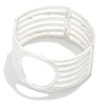 Wholesale circular Metal Cuff Stretch Bracelet D