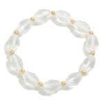 Faceted Beaded Stretch Bracelet 

- Approximately 2.5" D