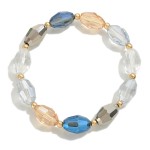 Wholesale faceted Beaded Stretch Bracelet D