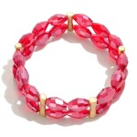 Two Strand Faceted Beaded Bracelet

- Approximately 2.5" D