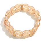 Wholesale two Strand Faceted Beaded Bracelet D