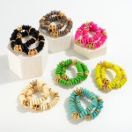 Wholesale set Two Wood Rondelle Beaded Stretch Bracelet D