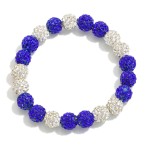 Wholesale two Rhinestone Studded Stretch Bracelet D