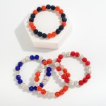 Wholesale two Rhinestone Studded Stretch Bracelet D