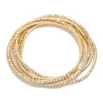 Set of Five Linked Rhinestone Stretch Bracelets
- Approximately 2.5" D