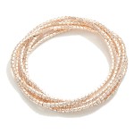 Wholesale set Five Linked Rhinestone Stretch Bracelets D