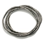 Set of Five Linked Rhinestone Stretch Bracelets
- Approximately 2.5" D