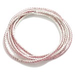 Wholesale set Five Linked Rhinestone Stretch Bracelets D