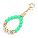 Wholesale multi Colored Beaded Bracelet Keyring One Fits Most L