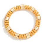 Wholesale lava Gold Beaded Stretch Bracelet Diameter