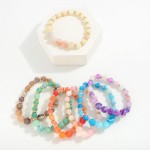 Wholesale beaded Stretch Bracelet Crackled Detail D