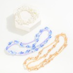 Wholesale stretchy Butterfly Beaded Bracelet Stack D