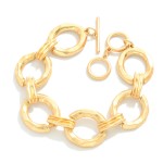 Wholesale hollow Metal Chain Link T Bar Bracelet D