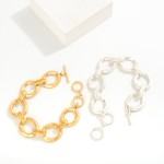 Wholesale hollow Metal Chain Link T Bar Bracelet D