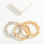 Wholesale metal Graduated Link Stretch Bracelet D