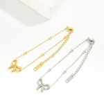 Wholesale metal Saturn Chain Link Bracelet Bow Station D Extender L