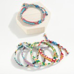 Wholesale adjustable Multi Colored Friendship Bracelet Adjustable One Fits Most