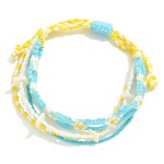 Wholesale adjustable Multi Stranded Friendship Bracelet Knotted Flowers Beaded S