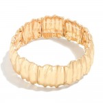Wholesale crinkled Metal Stretch Bracelet D