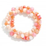 Wholesale set Three Beaded Stretch Bracelets D