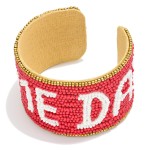 Wholesale seed Bead Game Day Cuff Bracelet D