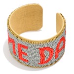 Wholesale seed Bead Game Day Cuff Bracelet D