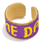 Wholesale seed Bead Game Day Cuff Bracelet D
