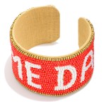 Wholesale seed Bead Game Day Cuff Bracelet D