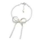 Wholesale brass Herringbone Chain Bow Bracelet Brass L Extender L