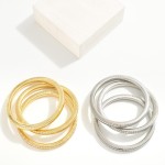 Wholesale set Three Omega Chain Stretch Bracelets D