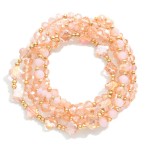 Wholesale set Faceted Glass Crystal Beaded Stretch Bracelets Glass Crystal Clove